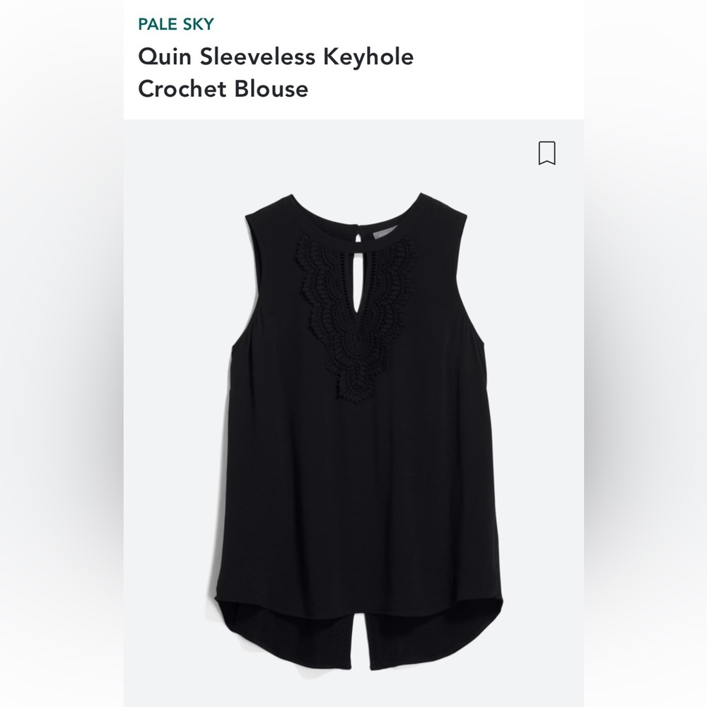 Pale Sky Sleeveless Blouse